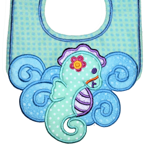 SweetPea Seahorse 6x10 Bibbiez