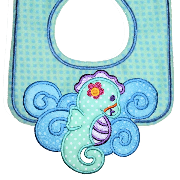 SweetPea Seahorse 5x7 Bibbiez